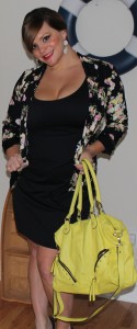 Candies Blazer - Kohls Body Shaper Dress - Victoria's Secret Earrings - Macy's 