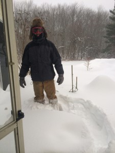 Daddy getting ready to plow.